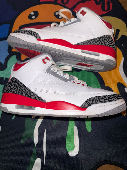 Size 8 Jordan 3 fire red